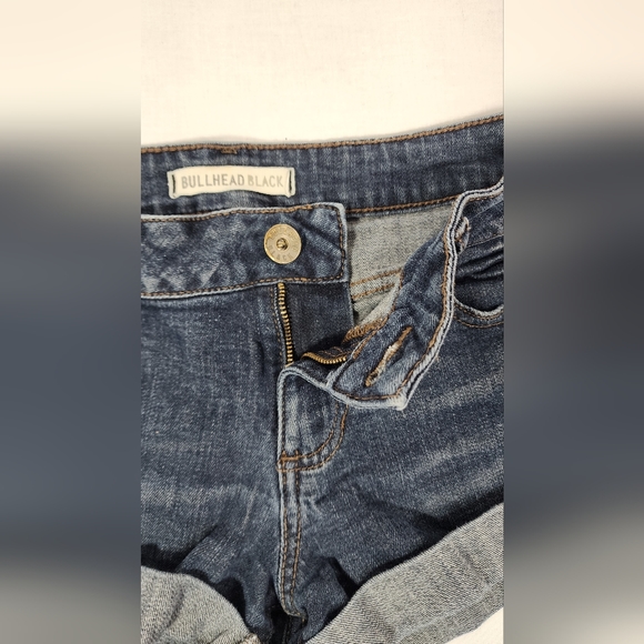 ❤️ BULLHEAD BLACK JUNIORS DENIM SHORTY AHORTS SIZE 3 DARK BLUE❤️ - Picture 2 of 8